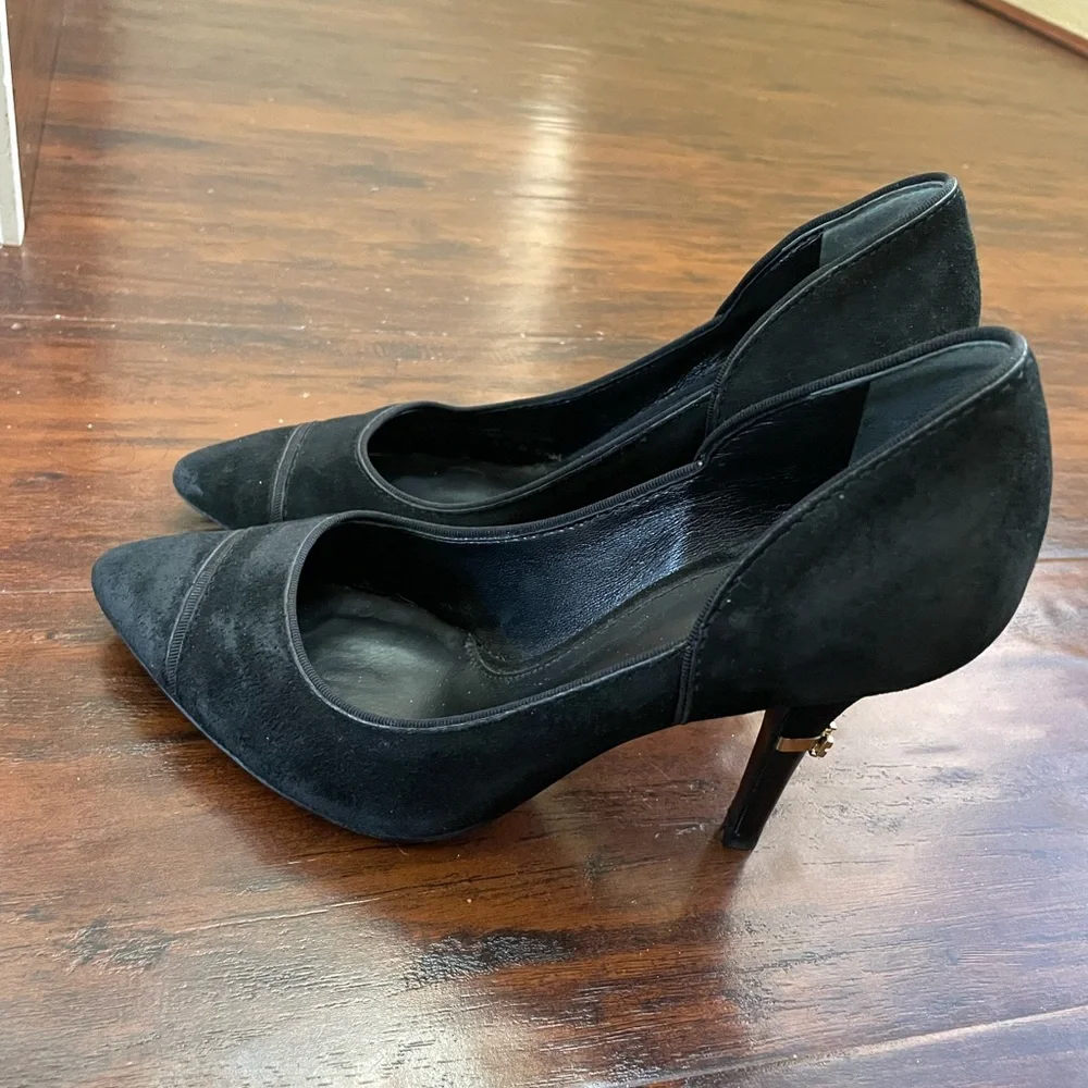 Tory Burch Black Suede Heels
